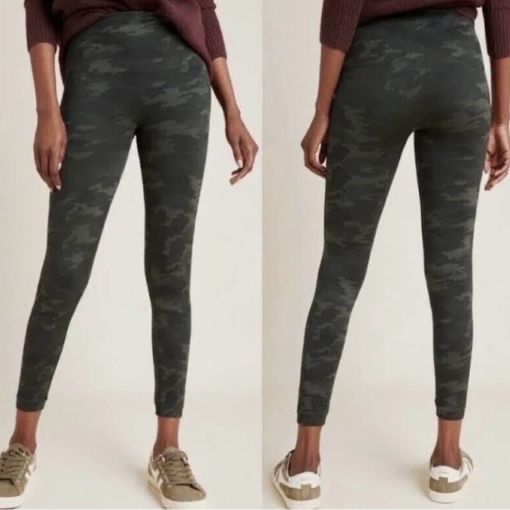 Spanx Look at me Now Leggings Camo Green medium NWOT